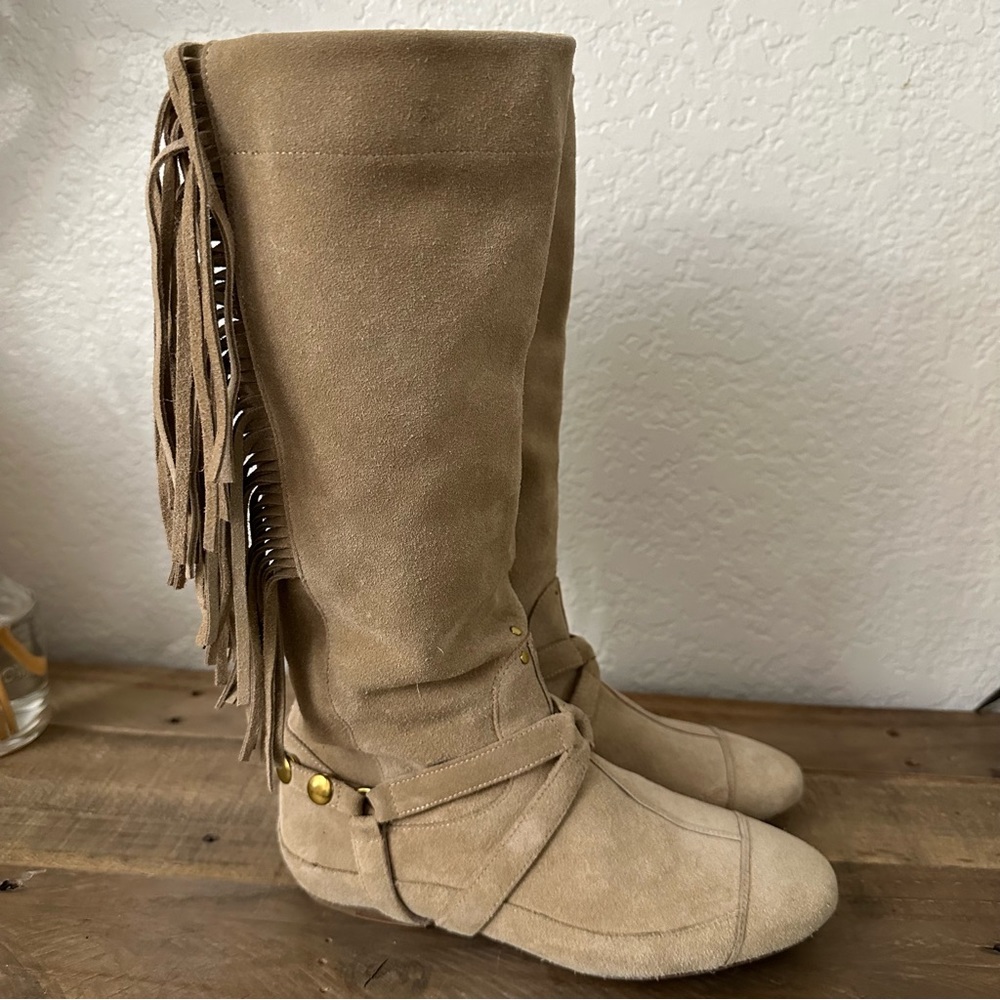 Jerome Dreyfuss Suede Fringe Boots size 36
